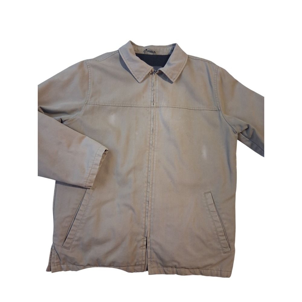 Vintage Eddie Bauer Mens Size Medium Canvas Chore Barn Coat‎ Field Wool Jacket